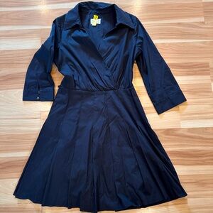 Milly pleated faux wrap dress.